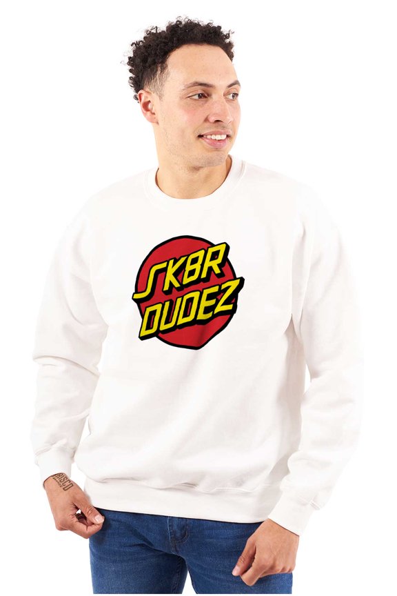 SK8R Dudez Skateboarding Slang Men's Big & Tall Crewneck Sweatshirt Brisco Brands 5X