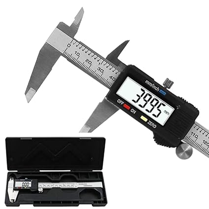 SKADIOO Digital Vernier Caliper - 6 Inch Stainless Steel Head With LED Screen - Electronic Gauge Micrometer