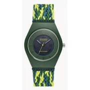 SKAGEN SKW6881 SAMS  SERIES GREEN DIAL MULTICOLOR rPET WOVEN SOLAR POWERED STRAP MENS WATCH