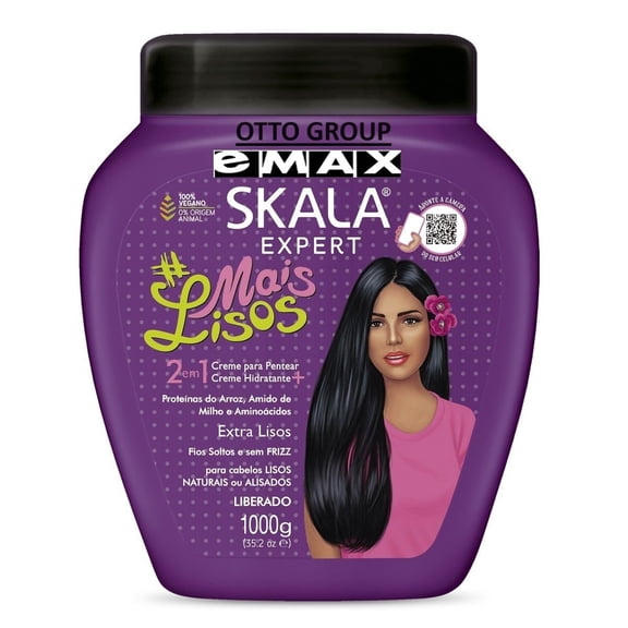 SKALA Hair Type 1A Curly Wavy - Hydrate Curls, Anti & Eliminate Frizz, For Curly Hair - 2 IN 1 Conditioning Treatment Cream and Cream To Comb - EXTRA LARGE SIZE