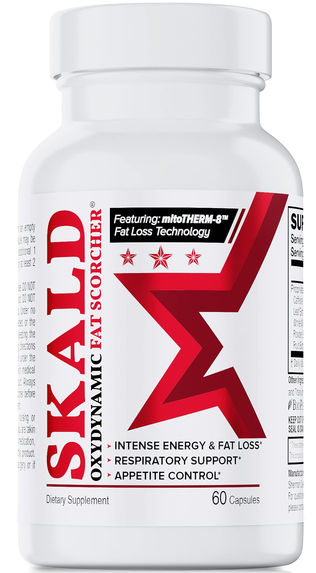 SKALD Thermogenic Fat Burner Weight Loss Pills, Appetite Suppressant