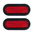 SKARORING 6 Inch Oval AIF4 Red LED Trailer Tail Lights, Super Bright 24LEDs, Oval 6" LED Trailer