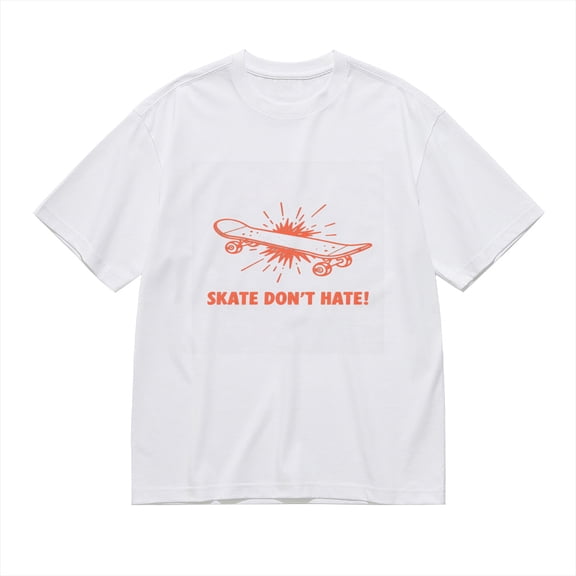 SKATE DONT HATE,Skateboard Rays Print, Vintage T Shirt, Cotton T-Shirt for Men, 23666275,M