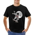 thumbnail image 1 of SKATEBOARD ASTRONAUT CARTOON Men’s Graphic T-shirt Vintage Short Sleeve Sport Tee Black XL, 1 of 5