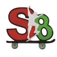 thumbnail image 1 of SKATEBOARD Personalized Christmas Tree Ornament DO-IT-YOURSELF, 1 of 1