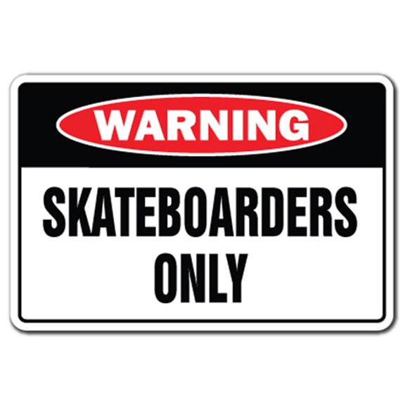 SKATEBOARDERS ONLY Decal skate board skater