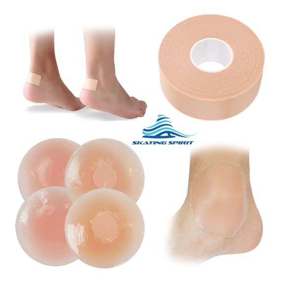 SKATING SPIRIT Blister Prevention Tape and Gel Pad 5-Piece Package, Soft Waterproof Adhesive Anti-Friction