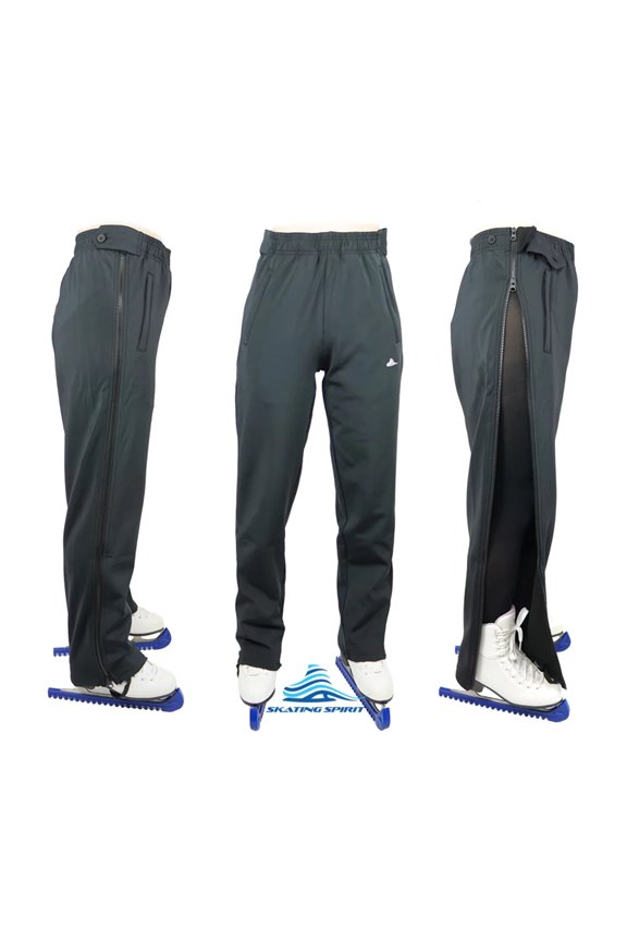 Ice Skating Zip on Zip Off Training Pants (Adult Size), Put on and take Off Without Removing Skates