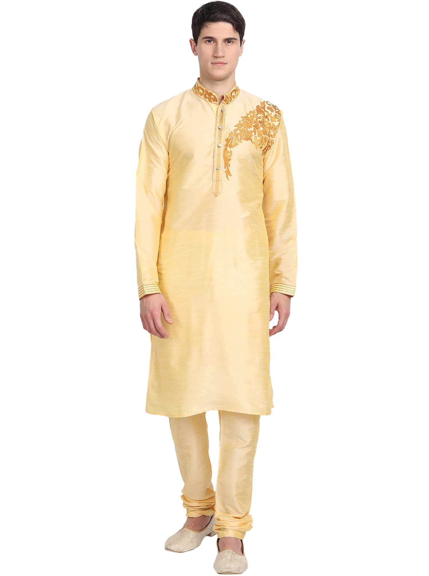 SKAVIJ Kurta Pyjama Écharpe Robe de Vacances Costume Homme (Marron SKAVIJ Kurta Pyjama Écharpe Robe de Vacances Costume Homme (Marron
