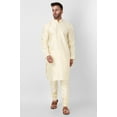 thumbnail image 1 of SKAVIJ Art Silk Kurta Pajama Set for Men Indian Wedding Party Wear Dress (Large, Offwhite), 1 of 6