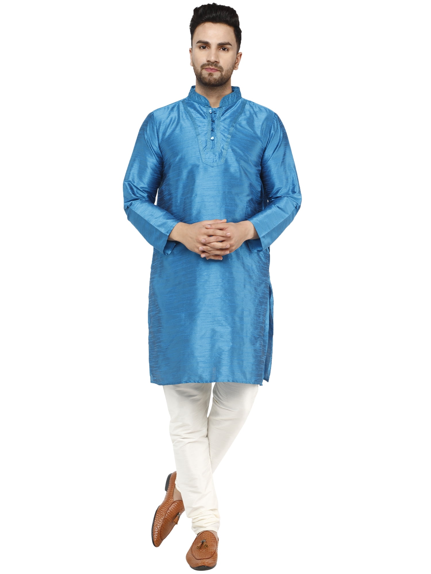 Bollywood Homme SKAVIJ Kurta Ensemble De Pyjama Piu00e8ces Pour