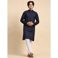 thumbnail image 1 of SKAVIJ Kurta Pajama Set for Men Cotton 2 Piece Top Bottom Traditional Indian Dress Blue XXL, 1 of 11