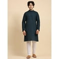 thumbnail image 1 of SKAVIJ Kurta Pajama Set for Men Cotton 2 Piece Top Bottom Traditional Indian Dress Green S, 1 of 7