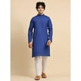 thumbnail image 1 of SKAVIJ Kurta Pajama Set for Men Cotton 2 Piece Top Bottom Traditional Indian Dress Royal Blue L, 1 of 7