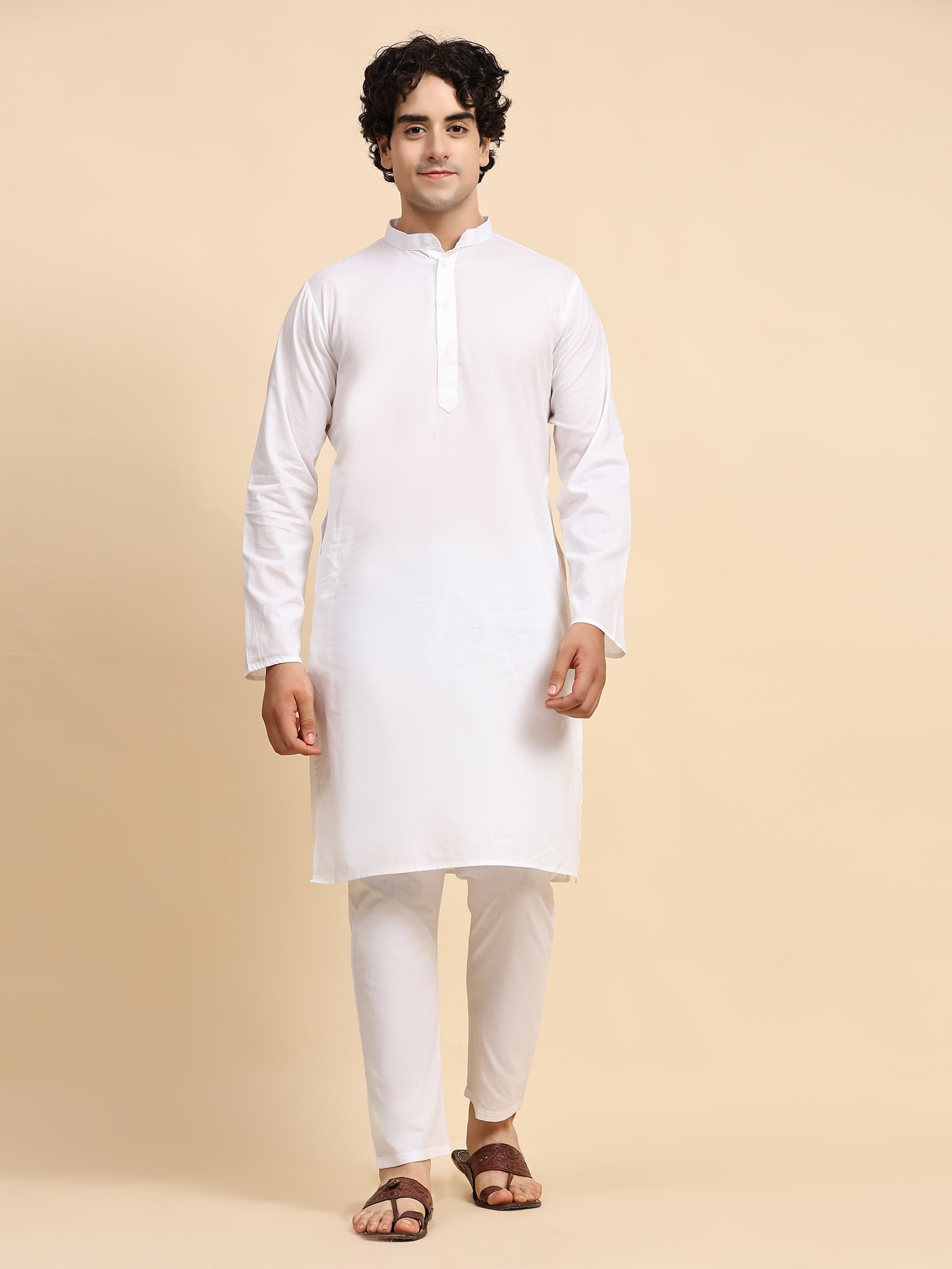 SKAVIJ Kurta Pajama Set for Men Cotton Piece Top Bottom