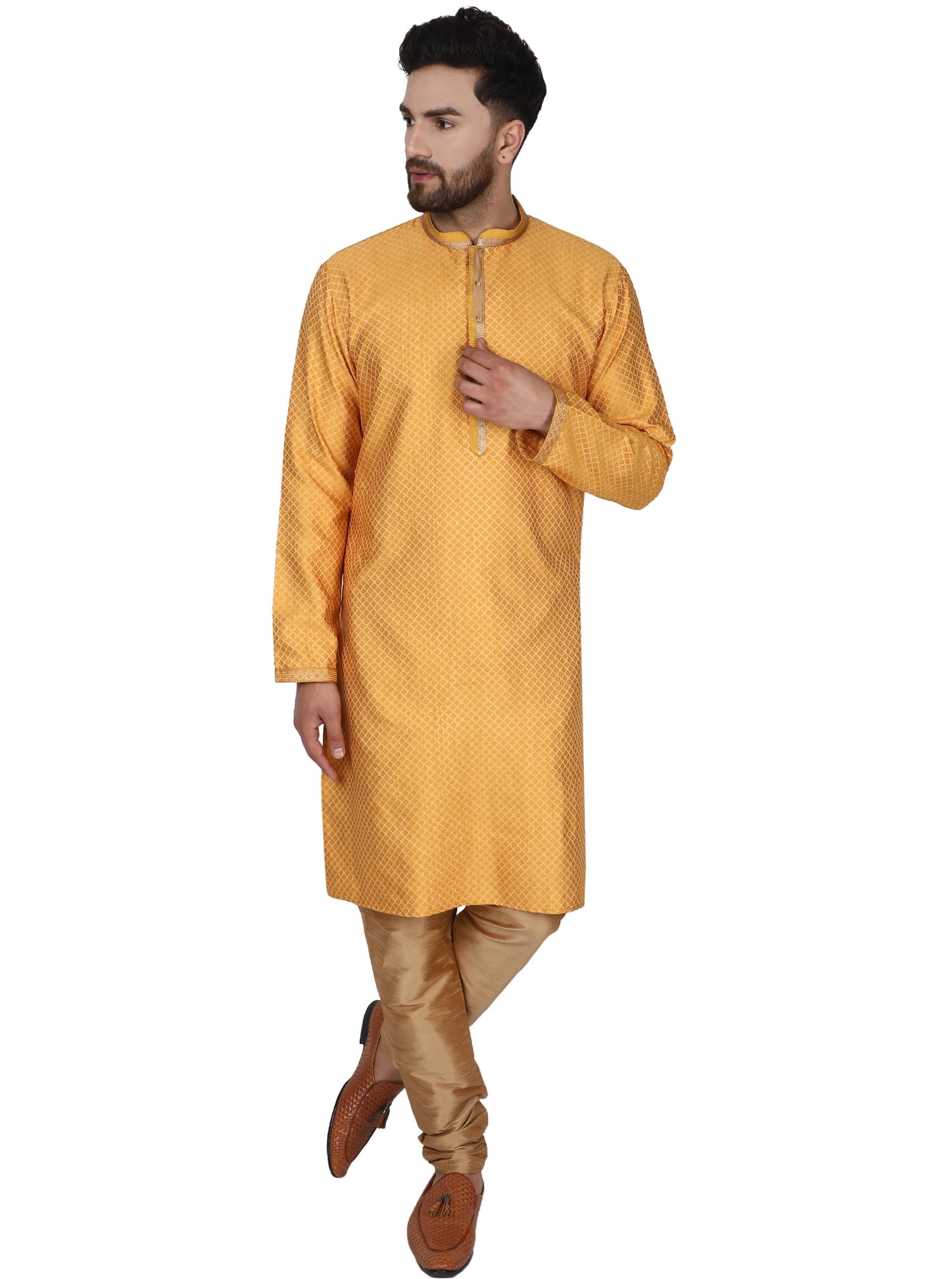 SKAVIJ Heren Kurta Pyjama Indiase Etnische Jurk