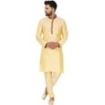 thumbnail image 1 of SKAVIJ Kurta Set for Men Long Sleeve Traditional Wear Dress Beige M, 1 of 6