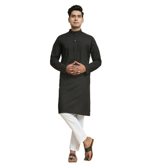 SKAVIJ Men's Cotton 2 Piece Outfit Casual Long Sleeve Crew Neck Button Down Shirt Beach Summer Loose Pant Sets (2X-Large,Black)