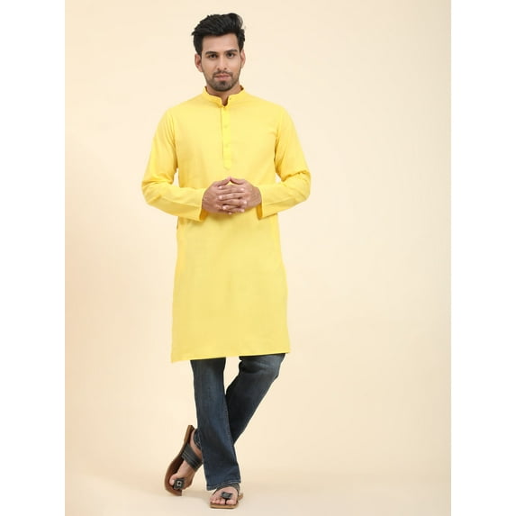 SKAVIJ Men's Cotton Henley Shirt Long Sleeve Casual T Shirts Gold, XXL
