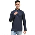 thumbnail image 1 of SKAVIJ Men's Crew Neck Regular Fit Solid Print Kurta Shirt (XL), 1 of 6