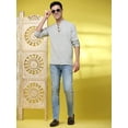 thumbnail image 1 of SKAVIJ Men’s Handloom Cotton Henley Casual Long Sleeve Wooden Loop Button Casual Summer Yoga Outfits, 1 of 6