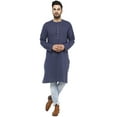 thumbnail image 1 of SKAVIJ Men's Handloom Cotton Kurta Indian Ethnic Wear Yoga Top (Medium, Blue), 1 of 6