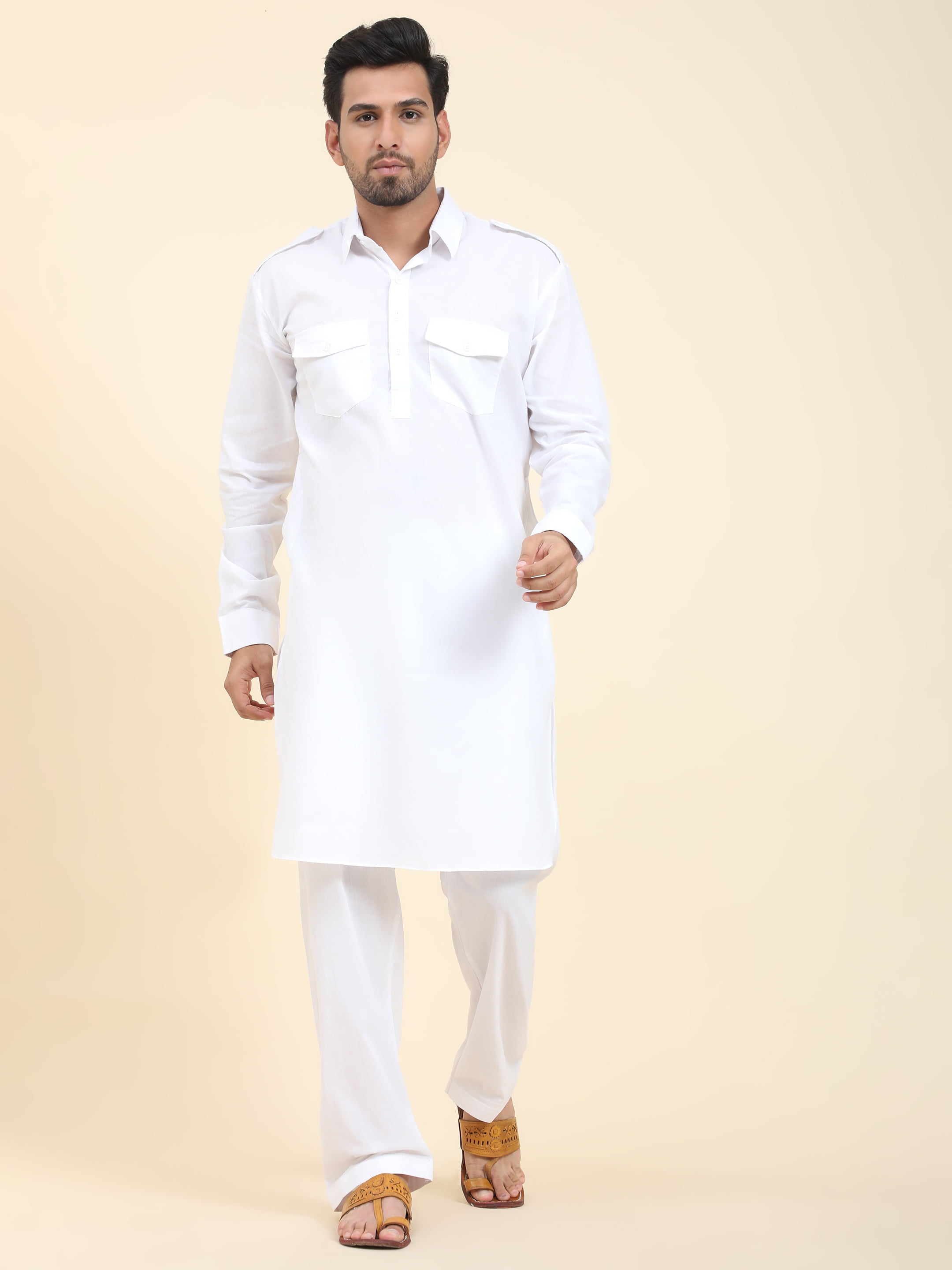 Pathani white dress sales