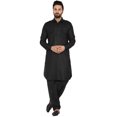 thumbnail image 1 of SKAVIJ Men's Pathani Kurta Pajama Set Indian Ethnic Casual Party Dress Black XL, 1 of 6