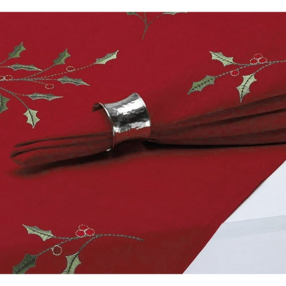 SKAVIJ Napkin Rings Set of 12 for Christmas, Wedding, Dinner Parties, Everyday, Dining Table Decoration Hammered Metal Napkin Holder Silver