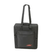 SKB Cases 2U Series Soft Rack Case with Steel Rails, Heavy Duty Zippers, Outer Pocket, and Shoulder Straps, For Wireless Microphone Systems and Pre-Amps