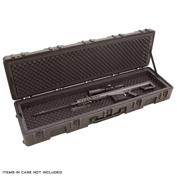 SKB Roto .50 Cal/Long Gun Case, 62" Rifle Capacity, Roto-Molded LLDPE, Waterproof, Dustproof, Airline Approved, Black (2R6416-8B)