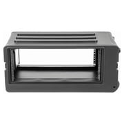 SKB 4U rSeries Shallow Rolling Rack with Integrated Back Wheels and Pull Handle