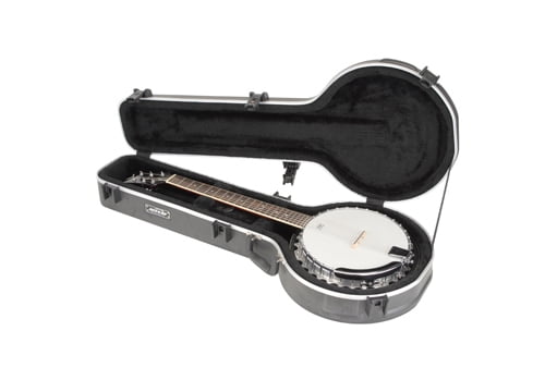 SKB CASES 1SKB-50 MOLDED CASE FOR 4/5-STRING BANJO GUITARS W/ LOCKS ...