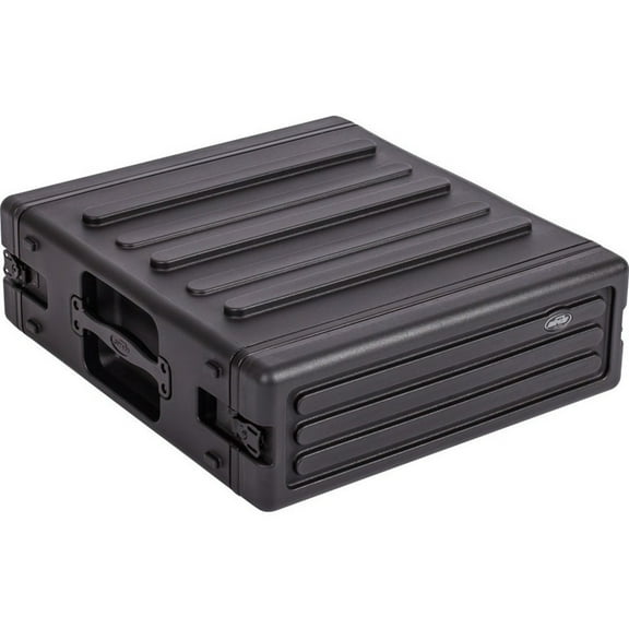 Open Box SKB Cases 3U Roto Molded Rack, Black, 24in x 22.4in x 7.6in