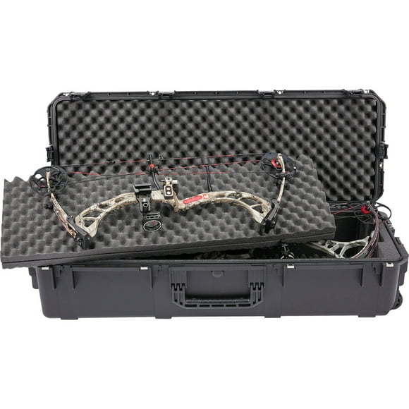 SKB iSeries Large Double Bow Case, Durable Archery Bow Storage, Waterproof, Impact Resistant, Black (3i-4414-10DB)
