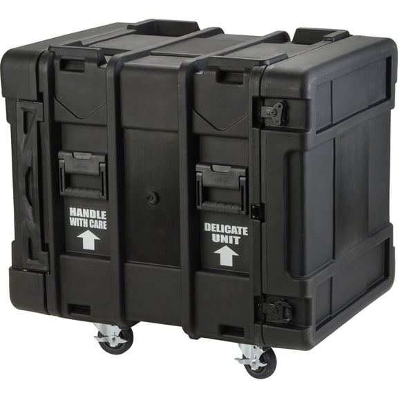 SKB Field Replaceable Latches Secure Stacking Musical Instrument Cases, 12U, Steel Black