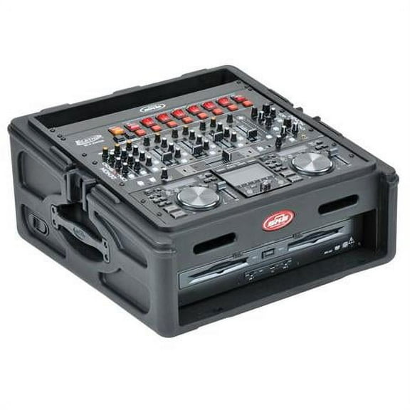SKB Roto Rack/Mixer Console, 10U Slanted Rackmount on top, 2U Rackmount in Front