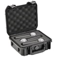 thumbnail image 1 of SKB iSeries Microphone Hard Case, Polypropylene Shell with 3-Slot Foam Interior, Black, 1 of 8