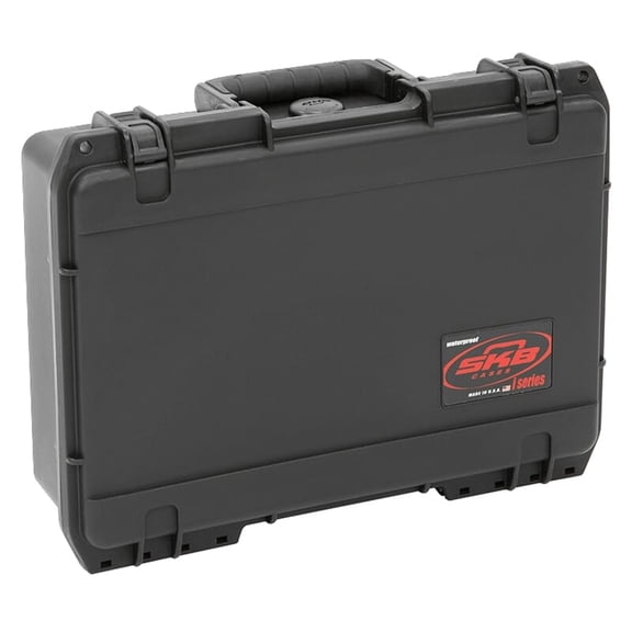 SKB iSeries 12"x8"x3" Black Firearm Case with Cubed Foam, Waterproof, Durable Gun Case (3i-1208-3B-C)
