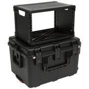SKB 6U iSeries 13" Injection Molded Fly Rack with Built-In Wheels and Handle