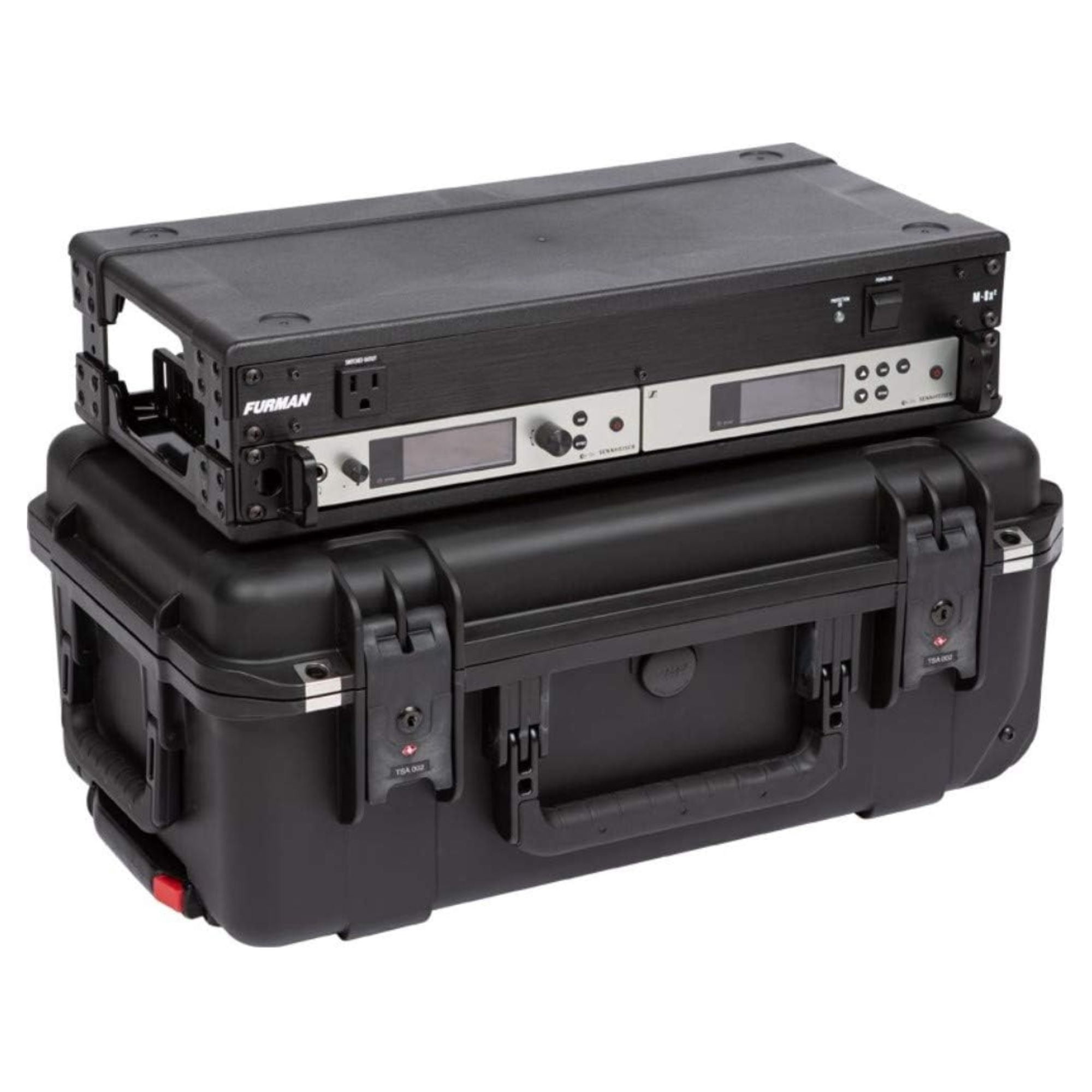 Fly Rack In Container SKB iSeries 2U Shallow Fly Rack, Waterproof Polypropylene Hard Case for ...