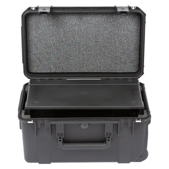 SKB iSeries 3U Shallow Fly Rack, Waterproof Polypropylene Hard Case for Storage, 9 Inch