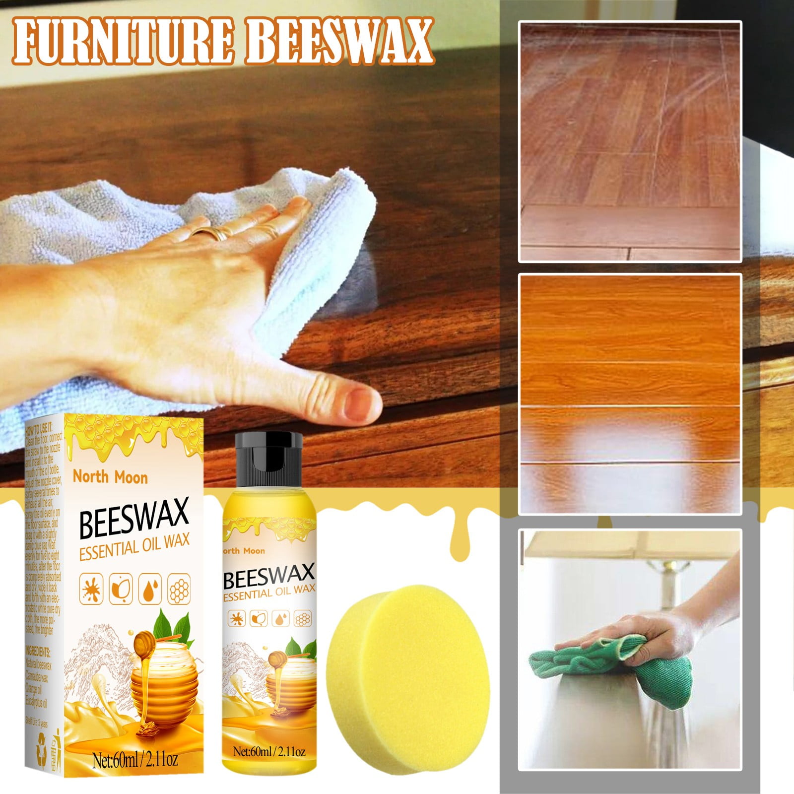 SKBEY Natural Beeswax Furniture And Scratching Care Wax 50ML Wall ...