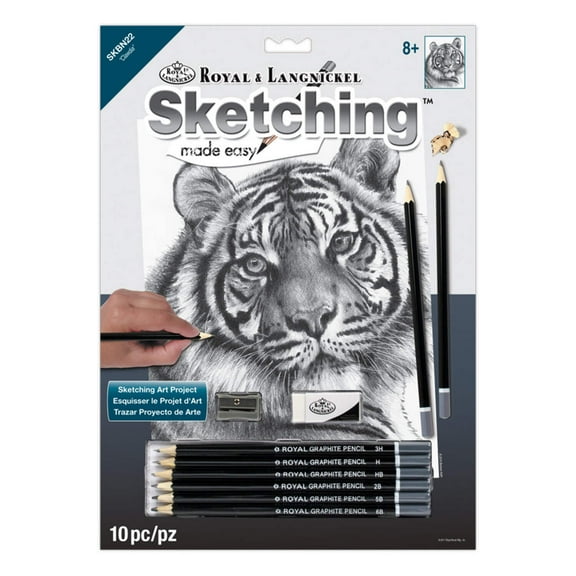Royal & Langnickel Sketching Made Easy™ 10pc Clawdia Sketching Art Project