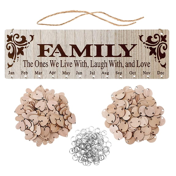 SKDOGDT A Gift For Mom And Grandma To Remember Everyone'S Birthday, A Family Birthday Reminder Calendar Plaque With 100 Tags, A Unique Christmas Mother'S Day Gift For Daughters And Sons