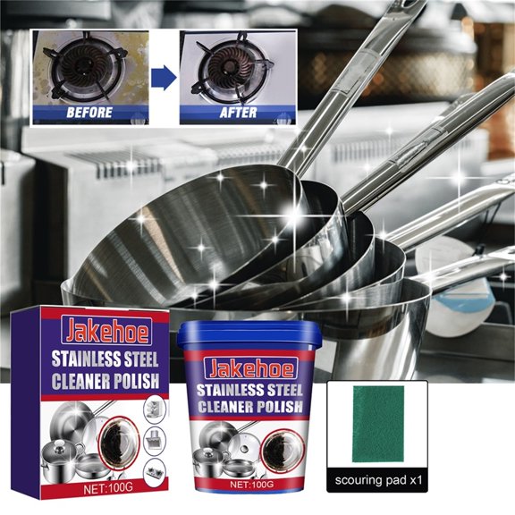 SKDOGDT Hard Surface Cleaning-Polishing Cream Stainless Steel Cleaning Paste from Pots Pans Oven and Cookware Multi-Purpose Cleaner Household Universal Cleaning Paste