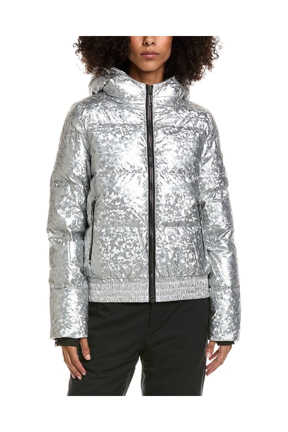 womens Miki Puffer Down Jacket, 8, Silver