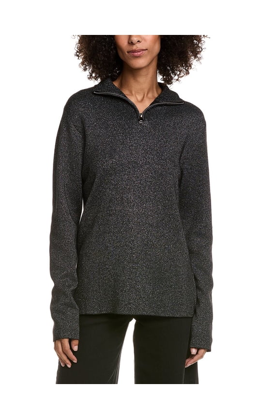 womens  Reed Wool-Blend Sweater, l, Silver