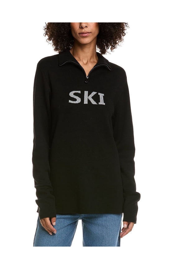 womens  Reed Wool-Blend Sweater, m, Black
