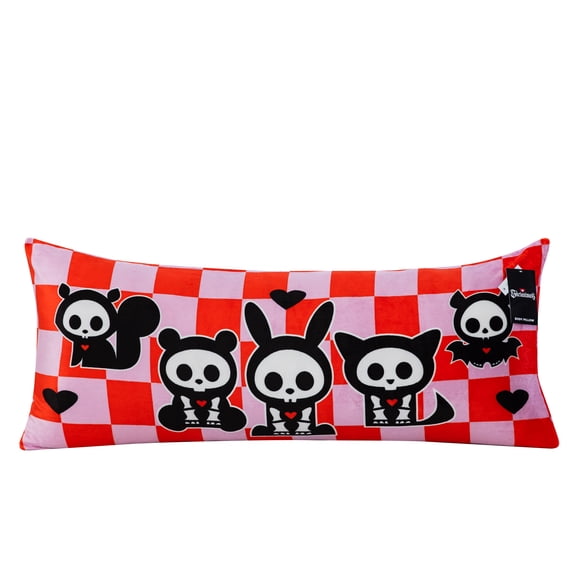 Skelanimals Checkered Animals 20x48 Body Pillow